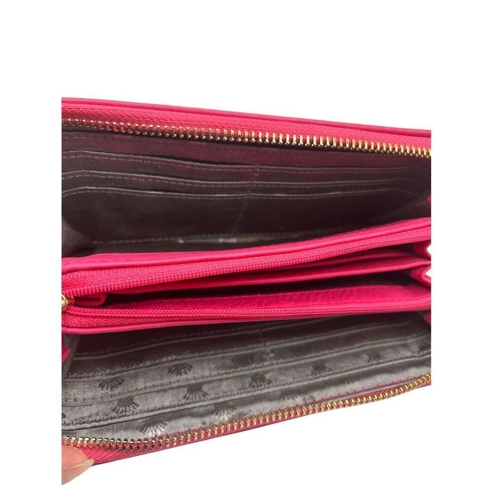 Juicy Couture Women's Zip-Around Wallet Pink Leather OS - Picture 3 of 3